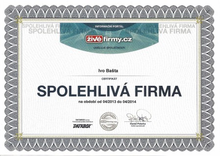 Certifikát 2013